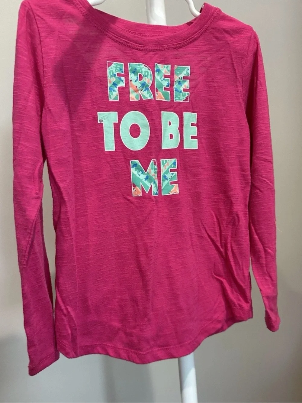 Girls' Pink 'Free to Be Me' Pajama Set